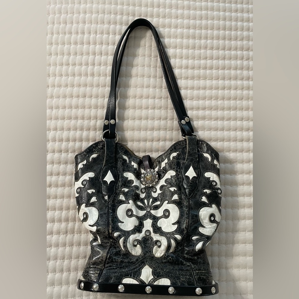 BEAUTIFUL Handmade Leather Cowboy Boot Purse!